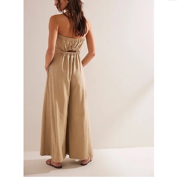 Free People Free est Kamora tan strapless  wide l g one piece. Size Small - Picture 3 of 8